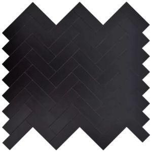 Fischgrät Klebefliesen Schwarz Matt