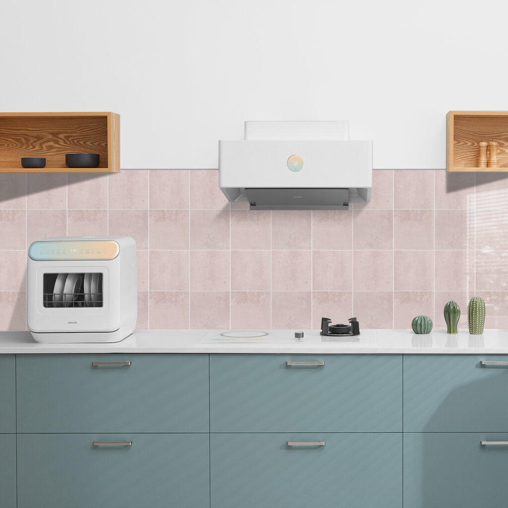 wandtegels roze keuken