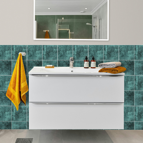 Wandtegels blauw badkamer