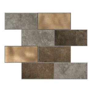 Klebefliesen Fliesenoptik – Bronze/Braun