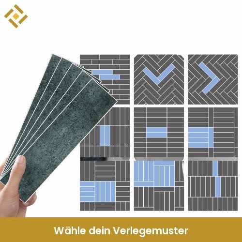 Verlegemuster für Fliesen weiß hochglanz im Langformat