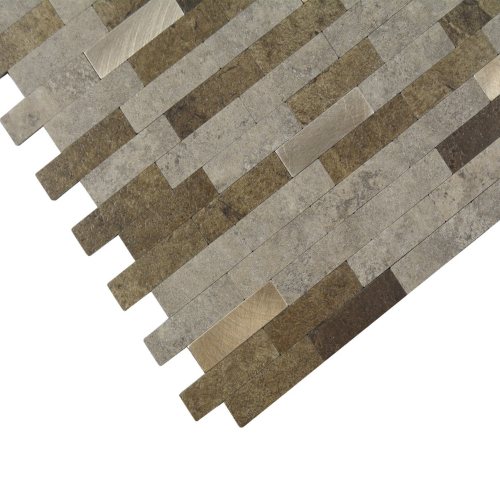 Klebefliesen Steinoptik braun mit Puzzlerand