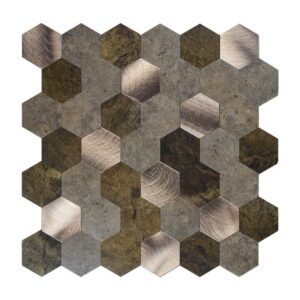 Selbstklebende Mosaikfliesen – Bronze/Braun