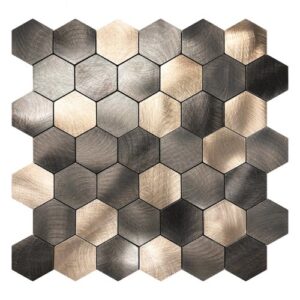 Selbstklebende Mosaikfliesen – Multi-Metalloptik