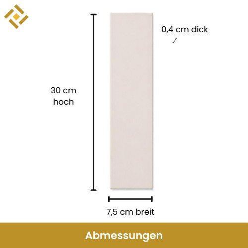 Selbstklebende Fliesen beige Maße: 30 cm hoch, 7,5 cm breit, 0,4 cm dick